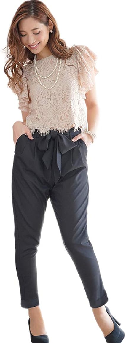 Amazon キャバドレス ドレス キャバ パーティードレス 大きいサイズ ワンピース パーティー ドレス キャバワンピ ミニドレス セットアップ クラシカルフレアスリーブレーストップスタイトヘムパンツドレス Opk139 パーティードレス 通販