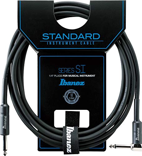 Ibanez(アイバニーズ) スタンダード・ギター/ベース用ケーブル 楽器用 10ft(3.05m) ストレート-L字プラグ SI10L
