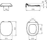 Ideal Standard Kimera Toilet Seat K700801 White with Lid Hinges Buffers view 4