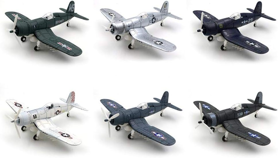 Tawcal Aircraft Model Kits 1/48, 6pcs Airplane Kits to Build for Kids and Adults DIY Fighter Assembly Plane Military Toy Home Display Decoration