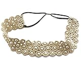BONAMART® TM New Arrival Pearl Lace Elastic Hair Head Hand Hoop Accessory Tie Hairbands Headbands Turban For Lady Women Girls