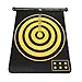 Magnetic Dart Board - Hanging Reversible Convenient Roll-Up Storage Dartboard and Bullseye Game with 6 Plastic Darts by Trademark Games (Black/Yellow)