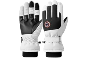 JJZS Winter Ski Snow Gloves for Men, Women, Youth | Touchscreen & Waterproof Cold Weather Hand Warming Gloves Winter Work Gloves