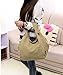 KISS GOLD(TM Women's Simple Style Vintage Canvas Totes Hobo Bag (Light Coffee)