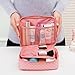 Jiaruo multi-function travel cosmetic bag waterproof Makeup bags (floral pink)