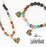 Subherban Clip on Charms for Aromatherapy Bracelet or Necklace - 3 Hearts for Essential Oils Jewelry