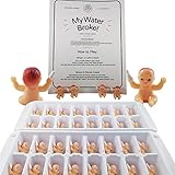 My Water Broke Baby Shower Game with Tiny Plastic Babies for Ice Cubes, 32 People (Caucasion)