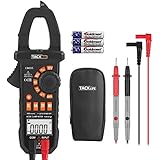 Digital Clamp Meter, 6000 Counts Tacklife CM01S Auto-ranging Multimeter, True RMS Multimeter AC/DC 600 Voltmeter &amp; Amp Meter, Current, Voltage, Ohm, Hz, Diode, Duty Cycle, Resistance Test Tester