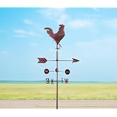 Metal Weather Vane for Garden Decor Farmhouse Decorative 67 in Rooster Ornament Wind Vane Weathervanes