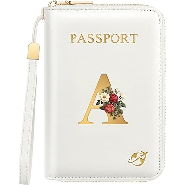 Protège-passeport Lettre L Llamacorn - Licorne Et Lama - Similicuir Noir - Neuf