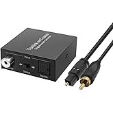 Bi-Directional Coax Digital Audio Adapter - Coax to Optical or Optical to Coaxial Converter