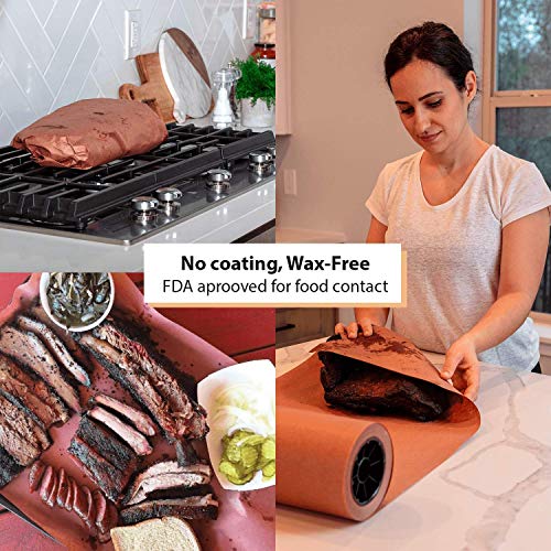 Pink Butcher Paper for Smoking Meat - Peach Butcher Paper Roll 18 by 200 Feet (2400 Inches) - USA Made, Fda Approved