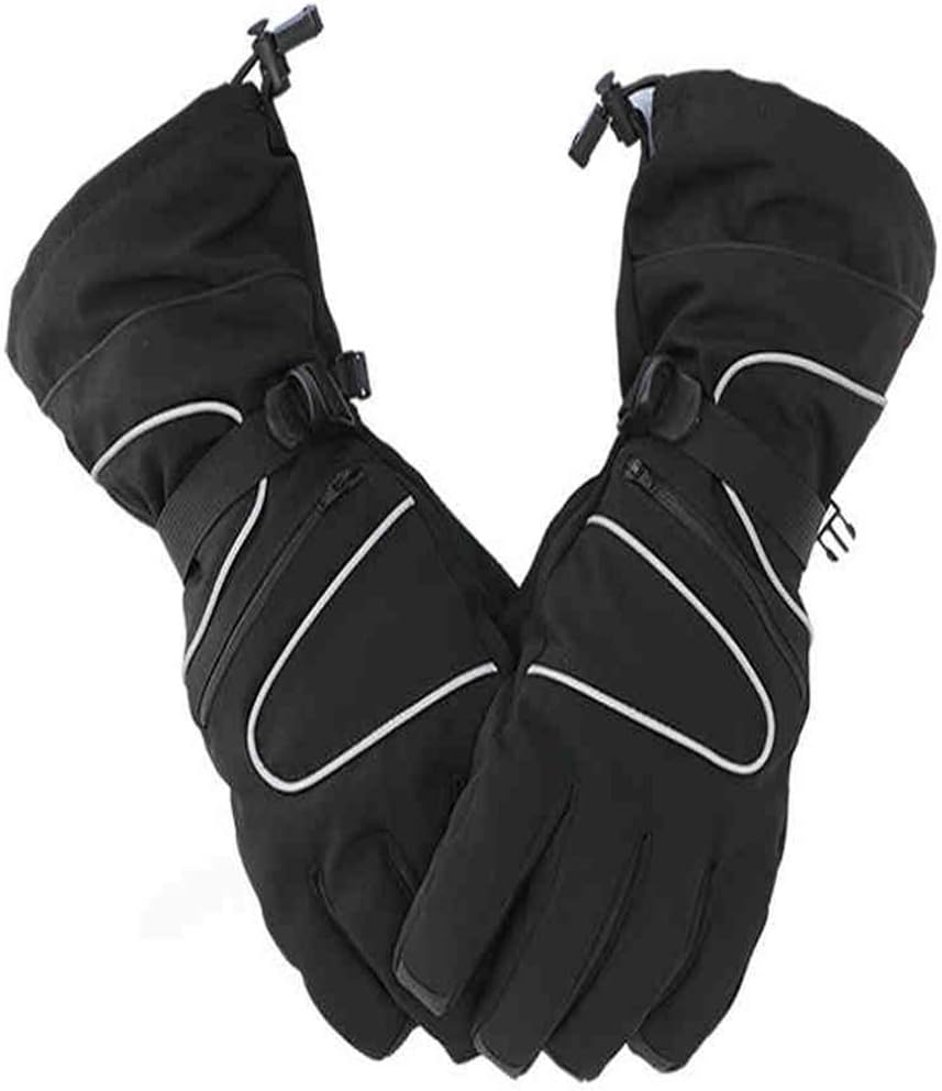 Laxus Ski Gloves Mens Windproof Winter Waterproof Warm Snowboard Cycling Snowmobile Riding Snowproof Thermal Gloves Zipper Pocket for Men