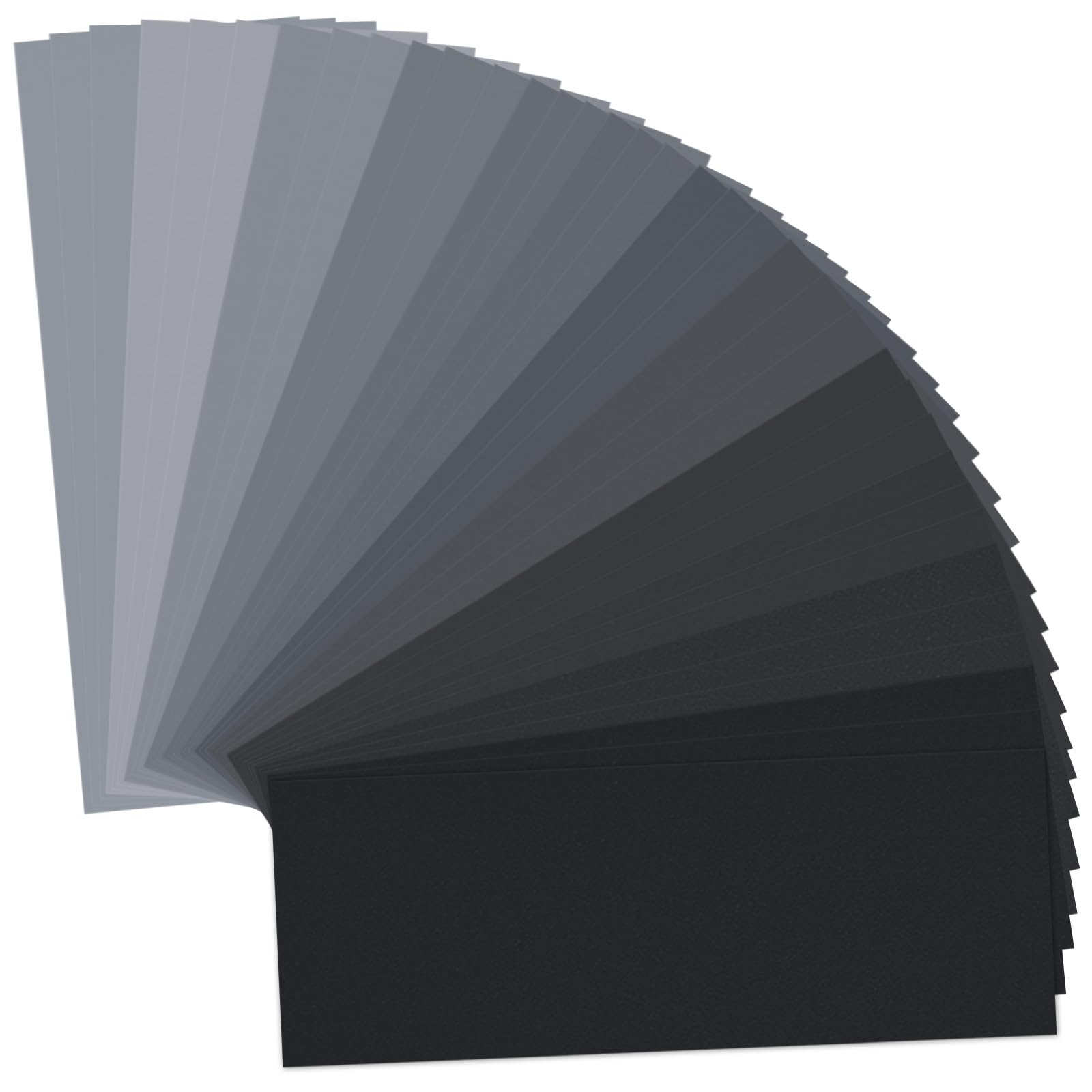 URAQT 36 Piece Sandpaper Set, 150-3000 Grit Sandpaper, Wet and Dry Sandpaper, for Woodworking, Crafts, Finishing Metal Grinding, Home Decoration, Car Polishing, 23 x 9 cm