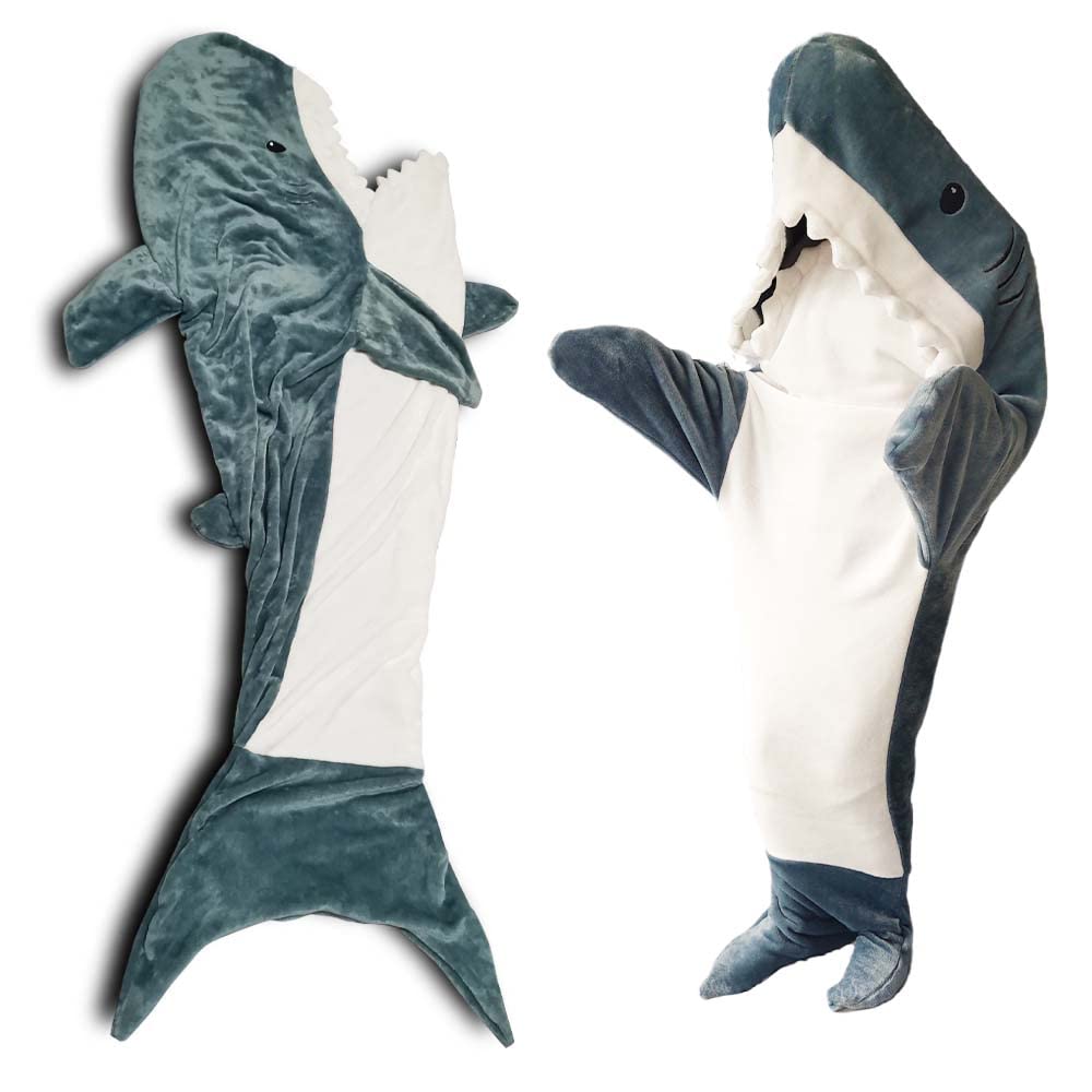 Photo 1 of Shark Blanket Shark Onesie Adult Cozy Shark Hoodie Wearable Blanket Kids Shark Costume Shark Gifts(XL for 69-75 Inch Height)
