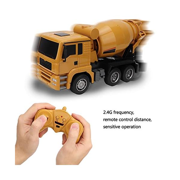 Dilwe RC Mixer Car, 1/18 6 Kanal Cement Truck BAU Spielzeug Licht ferngesteuertes Fahrzeug für Kinder – Bild 7