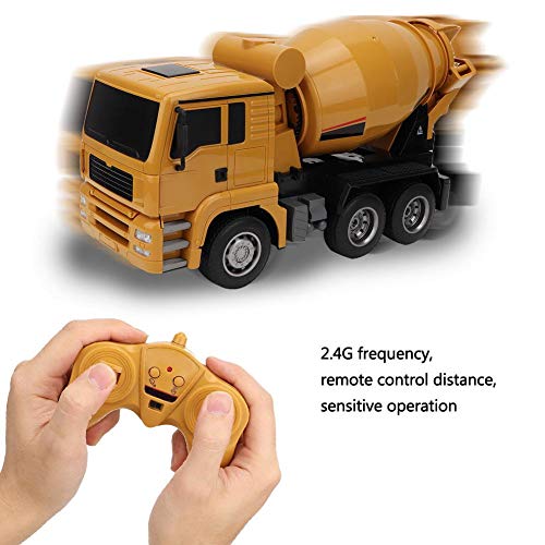 Dilwe RC Mixer Car, 1/18 6 Kanal Cement Truck BAU Spielzeug Licht ferngesteuertes Fahrzeug für Kinder – Bild 7