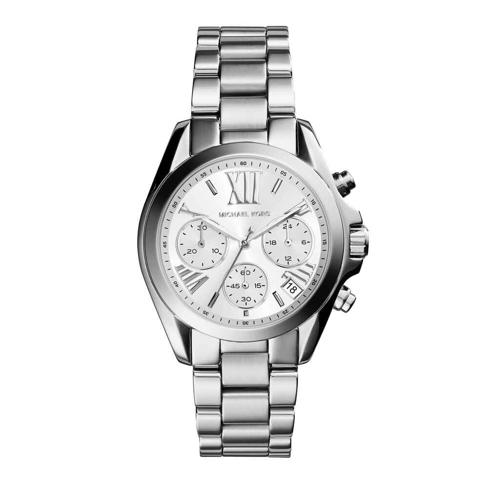 Michael Kors Mini Bradshaw Womens Quartz Watch with Silver Dial and Silver Stainless Steel Bracelet MK6174 — image 1