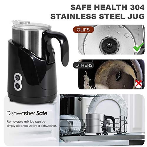 XIAOFEI 4 in 1. Elektrisch Milch Fröhlich Kalt Heiß Milchaufschäumer Latté Cappuccino Schokolade Völlig Abnehmbar… – Bild 4