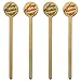 Coffee and Cocktail Stirrers, Reusable Plastic Drink Stirrer Sticks, 24 Wood Merry Christmas Swizzle Sticks and Food Pick, Use as a Garnish holder or Cocktail Mixers, Holiday Party, Christmas Party De