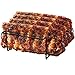 Sorbus Non-Stick Rib Rack - Porcelain Coated Steel Roasting Stand - Holds 4 Rib Racks for Grilling & Barbecuing (Black) primary