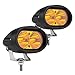 WEISIJI LED Work Light,2PCS Amber Color Motorcycle LED Headlight 20W LED Fog Light Off Road Driving Light ATV UTV LED Light Bar for Jeep Truck Boat SUV Lamps, 2 years Warranty