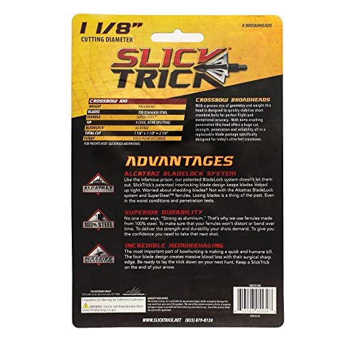 Slick Trick Broadhead 1 1/8" Crossbow 4 Pack Pricepulse