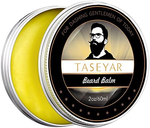 Beard Balm, TASEYAR 60ml 100% Natural Scented Beard Wax Conditioner Butter for Beard Care, Maintenance and Improve Growth Creating Beard Styles, Mustache, Goatee & Sideburns