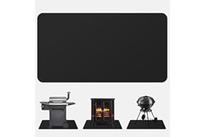 FLASLD Fireproof Fireplace Mat Hearth Rug 24×42inch, Fire Resistent Gas Grill Splatter Mat Heat Resistant Non Stick BBQ Patio Protector Grilling Gear, Floor Protective Rug