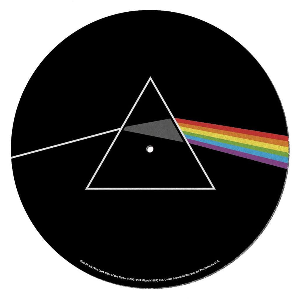 Pyramid International Pink Floyd Turntable Record Slip Mat for Mixing, DJ Scratching and Home Listening (Dark Side of the Moon Design) - Official Merchandise