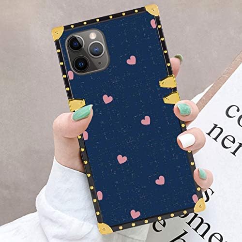 Tiny Pink Hearts Square Corner Cell Phone Case for iPhone 11 Pro Max (2019) 6.5 Version