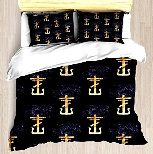 KJHJK Frank Iero colour contrast anchor - Duvet Cover Set Soft Comforter Cover Pillowcase Bed Set Unique Printed Floral Pattern Design Duvet Covers Blanket Cover Single Size