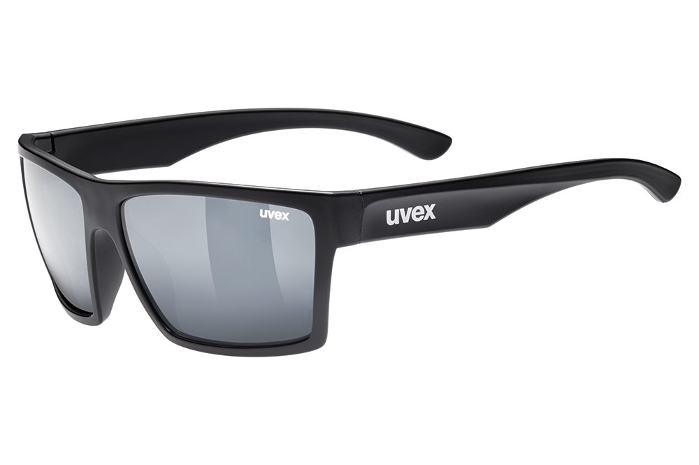 uvex LGL 29 - Sunglasses for Men and Women - Mirrored Lenses - Filter Category 3 - Black Matt/Silver - One Size