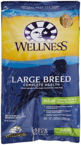 Wellness Complete Health Natural Dry Dog Food - Large Breed Health Recipe - 15lb