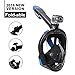 Aidong 180° Full Face Snorkel Mask-Panoramic View Anti-Fog Foldable Tubeless Design.See More Underwater World Than Traditional Snorkeling Masks for Men Women Adults Kids