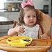 WeeSprout Silicone Divided Toddler Plates - 3 Pack - Easy to Clean - Dishwasher and Microwave Safe - Soft, Skid Resistant and Unbreakable - FDA/LFGB Certified Silicone (Red, Blue & Yellow)