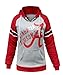 Golden Zone Women's Alabama Crimson Tide Warm Athletic Hoodies Sweatshirts - Grey & Red