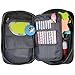 Pencil Case, Homecube Large Capacity Pen Bag Makeup Pouch Durable Students Stationery Two Big Pockets With Double Zipper, 8.7x6x3.2 (Black)
