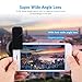 (Upgraded New) Phone Camera Lens, 0.62X Wide Anagle Lens + 15X Super Macro Lens, 2 in 1 Clip on Cell Phone Lens Kit Compatible with for iPhone, Samsung, Android, Tablets