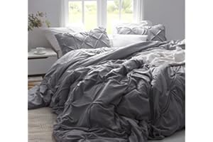 BYOURBED Alloy Pin Tuck King Duvet Cover