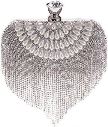 GSYDXKB Abend Party Tasche Cocktail Party Perle Tasche Popular women's bag with diamond technology package water wave band spike evening party package