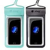 Ainy Waterproof Phone Pouch[2PACK] Waterproof Case Bag IPX8 Universal Dry Bag Outdoor Underwater for iPhoneX 8Plus7Plus/6SPlus Samsung Galaxy s8/s7 Google Pixel Moto BlackBerry up to6.0 (Black_Green)