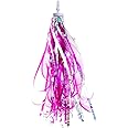 DELIGHTBOX Kids Bicycle Bike Handlebar Scooter Streamers Sparkle Tassel Ribbon for Girls Boys Hot Pink