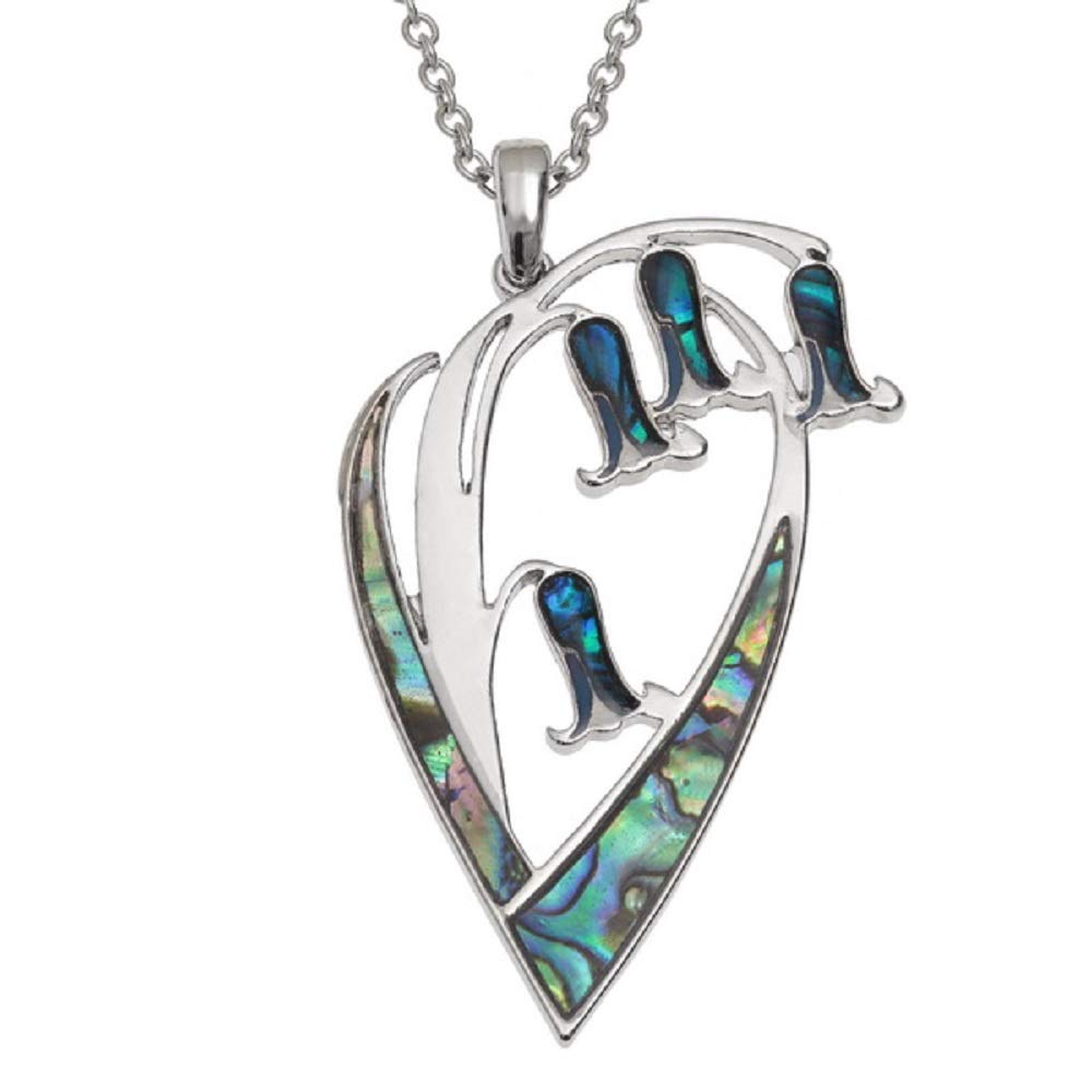 BellaMira Abalone Paua Shell - Pink Daisy Flower Stud Earrings - Mother of Pearl Snowdrop Necklace - Exotic Jewellery for Women Girl Gift Boxed