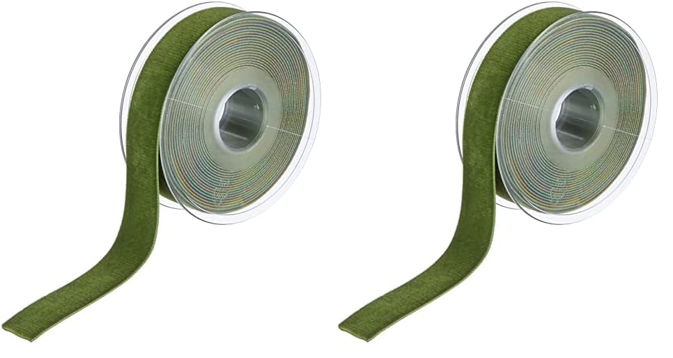 Berisfords Velvet Ribbon, Moss, 5 m, Width 22 mm (Pack of 2) โ image 1