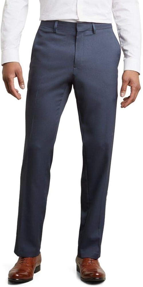 Kenneth Cole Reaction Men's Stretch Modern-Fit Flat-Front Pant
