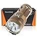SecurityIng® Golden Waterproof 3X T6 3000 Lumens LED Flashlight Bright Lamp Light Torch (18650 Battery Not Included)