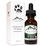 New - Peak Hemp - (Dog) Full Spectrum PET Oil Hemp Extract 500mg - 1 oz Bottle - Peanut Butter Flavor