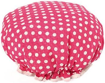 WJL Women Waterproof Shower Cap Double Layer Bath Cap