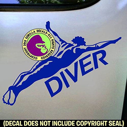 DIVER MALE #2 Springboard Vinyl Decal Sticker A